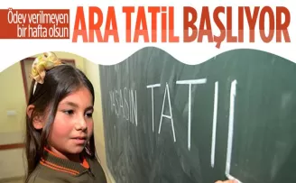 Okullarda ilk ara tatil başlıyor