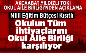 Okulun Tüm İhtiyaçlarını Okul Aile Birliği karşılıyor