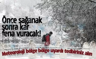 Önce sağanak sonra kar fena vuracak!