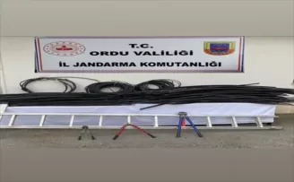 Ordu'da kablo hırsızlığı yapan 3 şüpheli tutuklandı