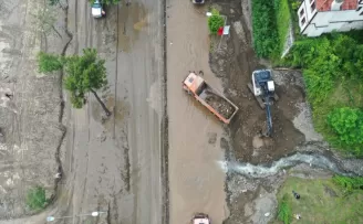 Ordu’da sağanağın yol açtığı tahribat gideriliyor