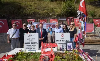 Ordulu öğrencilerden şehit Eren Bülbül’ün kabrine ziyaret
