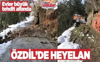 Özdil’de heyelan