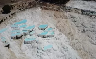 Pamukkale'nin ziyaretçi sayısında yüzde 64'lük artış