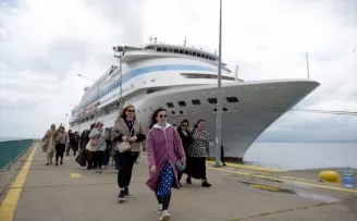 Panama bandıralı kruvaziyer “Astoria Grande“ 522 yolcusuyla Sinop’a geldi