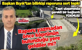 ‘Raporu hazırlamadan  önce köprünün bulunduğu yere geldiler mi?’