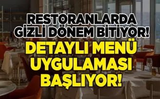 Restoranlarda Gizli Dönem Bitiyor!