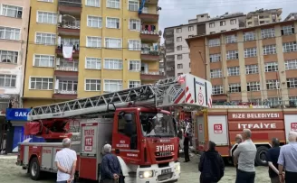 Rize'de bir binanın bodrum katında çıkan yangın söndürüldü