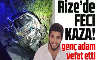 Rize’de trafik kazası: 1 ölü, 1 yaralı