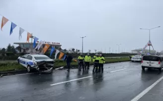 Rize’deki trafik kazasında biri polis 2 kişi yaralandı