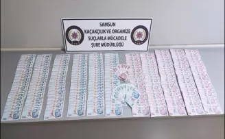 Samsun'da bir şüpheli sahte 37 bin 400 lirayla yakalandı