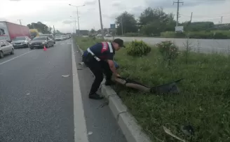 Samsun’da otomobilin çarptığı motosiklet sürücüsü ağır yaralandı