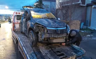 Samsun’da otomobilin devrilmesi sonucu 2 kişi yaralandı