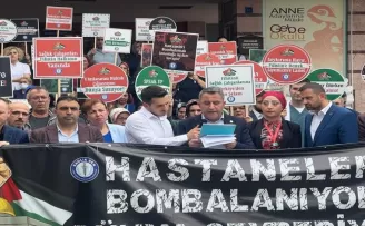 Samsun’da sağlık çalışanları, İsrail’in Gazze’ye saldırılarını kınadı