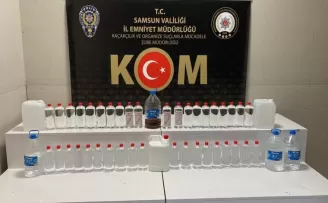 Samsun'da sahte içki operasyonunda bir şüpheli yakalandı