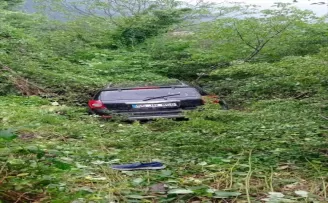 Samsun’da şarampole devrilen otomobilin sürücüsü yaralandı