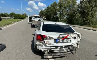 Samsun’da tırın çarptığı otomobildeki biri bebek 2 kişi yaralandı