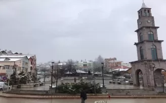 Samsun'un Asarcık ilçesinde kar yağışı başladı