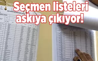 Seçmen listeleri askıya çıkıyor!