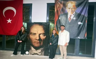 Sinop’ta 1881 parçadan Atatürk portresi oluşturuldu