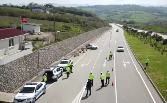 Sinop’ta dronla trafik denetimi yapıldı
