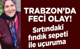 Sırtındaki fındık sepeti ile uçuruma yuvarlanarak hayatını kaybetti
