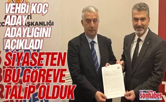 Siyaseten bu göreve talip olduk