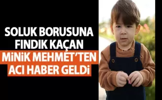 Soluk borusuna fındık kaçan minik Mehmet'ten acı haber!