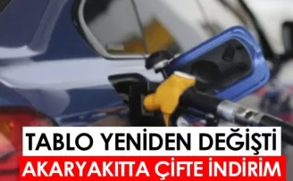 Tablo yeniden değişti! Akaryakıtta çifte indirim