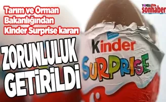 Tarım ve Orman Bakanlığından Kinder Surprise kararı