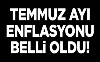 Temmuz ayı enflasyonu belli oldu!
