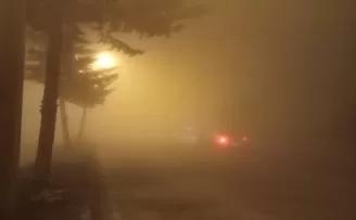 Terme'de yoğun sis trafiği olumsuz etkiledi