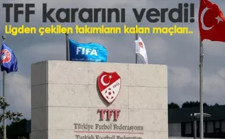 TFF kararını verdi! Ligden çekilen takımların kalan maçları..