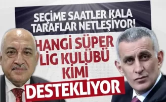 TFF seçimlerinde, hangi Süper Lig kulübü kimi destekliyor?