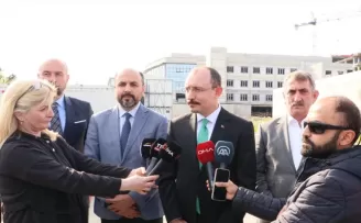 Ticaret Bakanı Muş, Tekkeköy Devlet Hastanesi inşaatında incelemede bulundu: