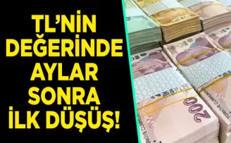 TL’nin değerinde aylar sonra ilk düşüş