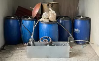 Tokat'ta 1200 litre sahte içki ele geçirildi