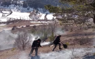 Tokat'ta arazide çıkan yangın söndürüldü