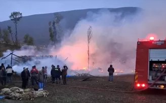 Tokat’ta çıkan yangında 50 koyun telef oldu