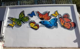 Tokat'ta perde duvarları resimlerle süsleniyor