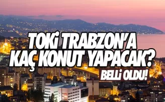 TOKİ Trabzon'a kaç konut yapacak?