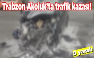 Trabzon Akoluk’ta trafik kazası!