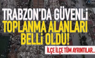 Trabzon'da afet anında güvenli toplanma alanları belli oldu!