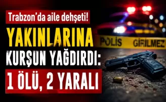 Trabzon’da aile dehşeti! Yakınlarına kurşun yağdırdı: 1 ölü, 2 yaralı