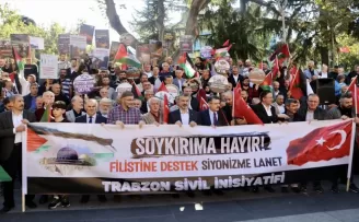 Trabzon’da Filistin’e destek gösterisi yapıldı