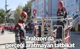 Trabzon’da gerçeği aratmayan tatbikat