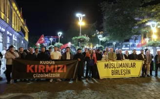 Trabzon’da, İsrail’in Gazze’ye saldırıları protesto edildi
