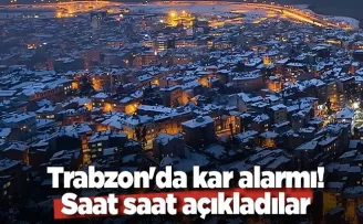Trabzon’da kar alarmı! Saat saat açıkladılar