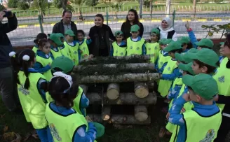Trabzon'da öğrenciler orman ekosistemini okulunda öğreniyor