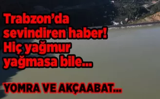 Trabzon’da sevindiren haber! Hiç yağmur yağmasa bile…